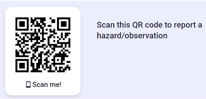 QR code for submitting a report