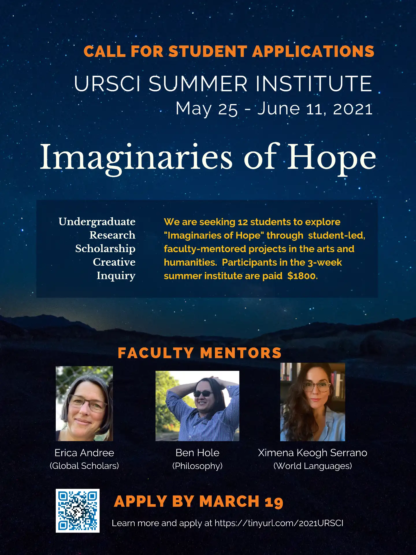 URSCI Summer Institute Calls for Applicants