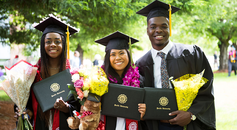 Students at undergraduate commencement in May 2019