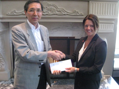 Dr. Shinji Seki OD '79 and Dr. Jenny Coyle, College of Optometry dean