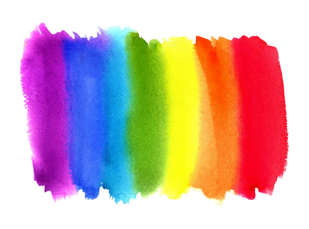 Rainbow watercolor