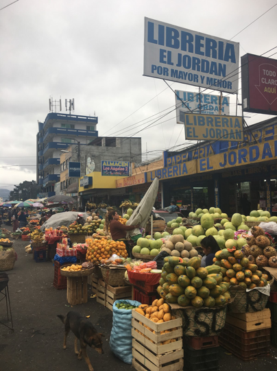Fruit market in a street in Guatemala
