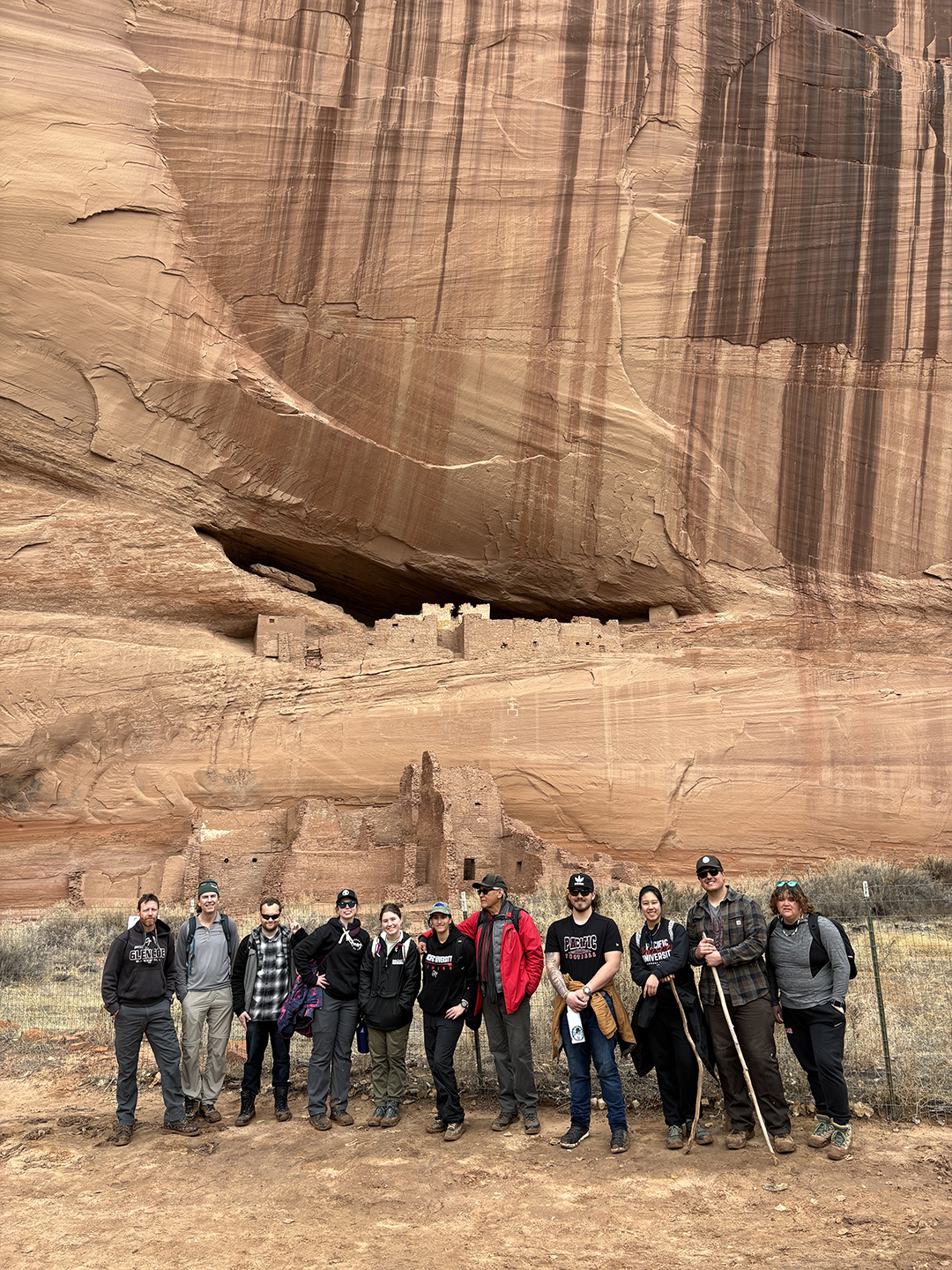 Students were guided to a cliff dwelling at Canyon de Celly National Monument by two Navajo guides.