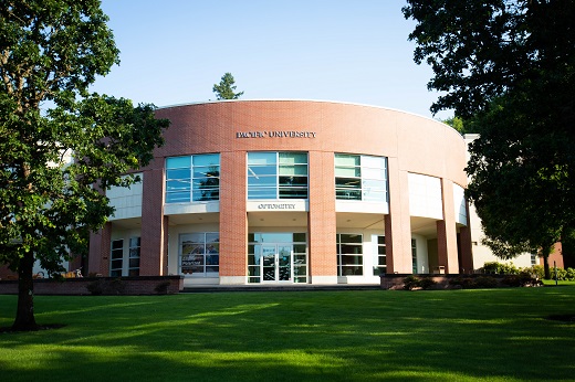 Front facade of Jefferson Hall on the Forest Grove Campus