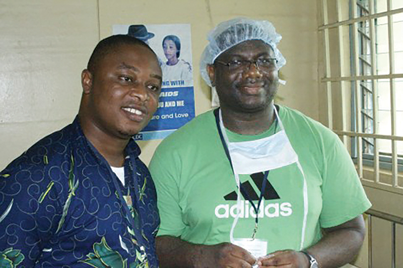 Dr. Agbo conducting work in West Africa