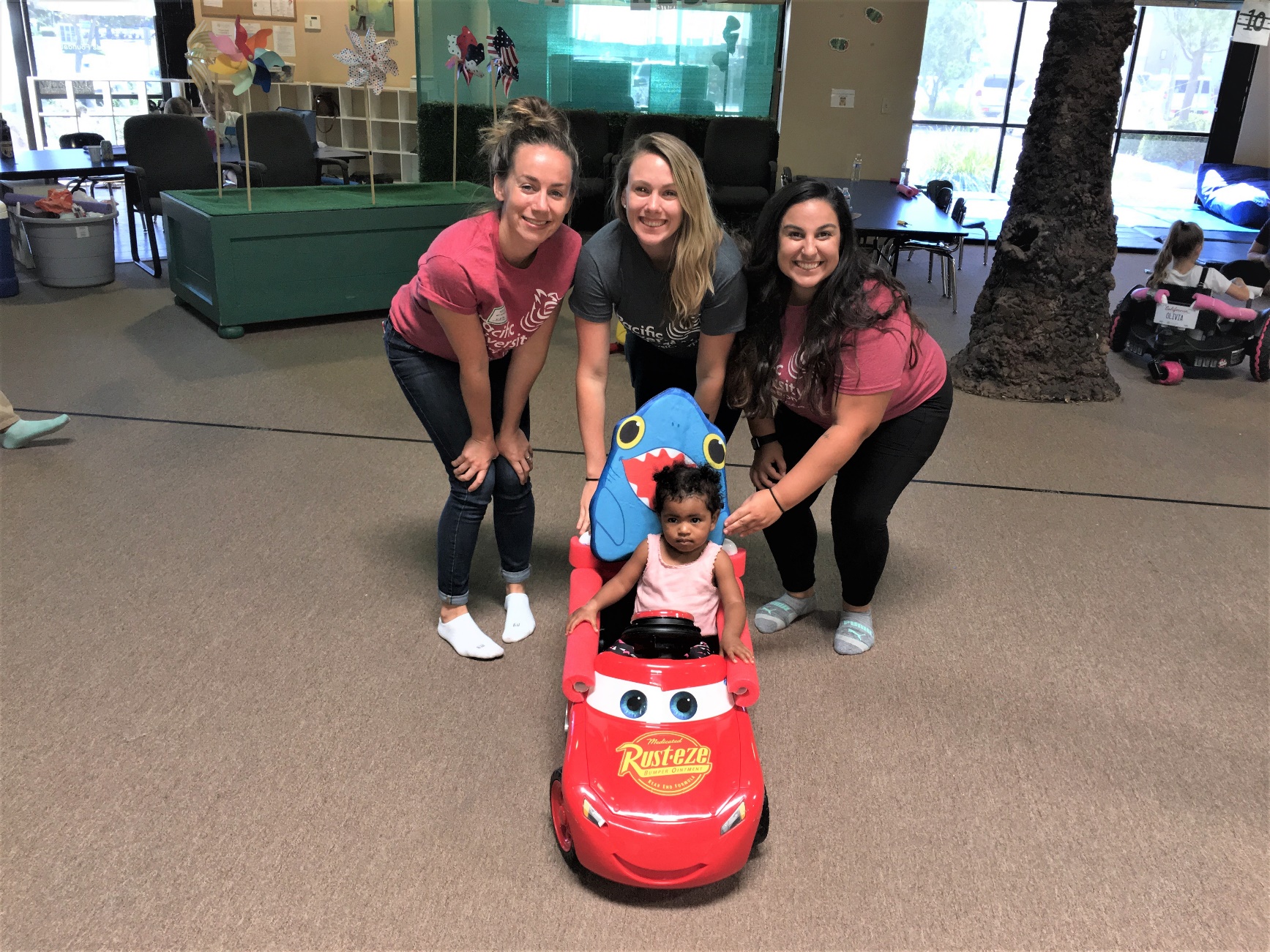 Pictured left to right is Kaitlin Silva (‘2019), Kristen Santos (‘2019), and Paige Rhodes (‘2019) at Littlefield Therapy in Murrieta , California
