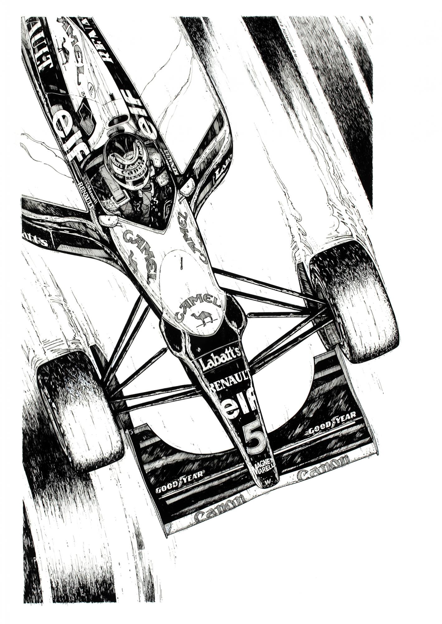"Mansell" Drawing by Hugh Barkalow Alexander