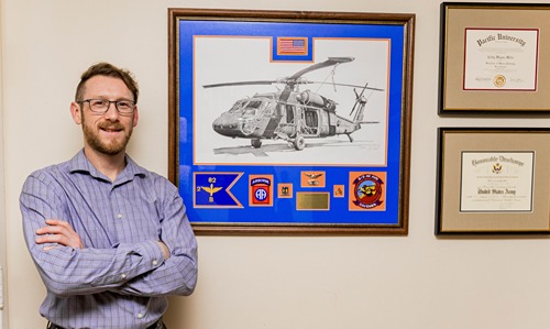 Cody Mills With Print Of Blackhawk Helicopter
