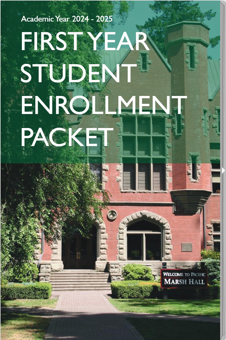 First year enrollment packet for Fall 2023