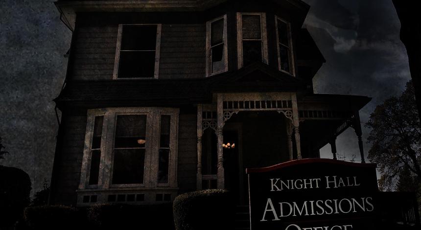 A haunting illustration of Knight Hall