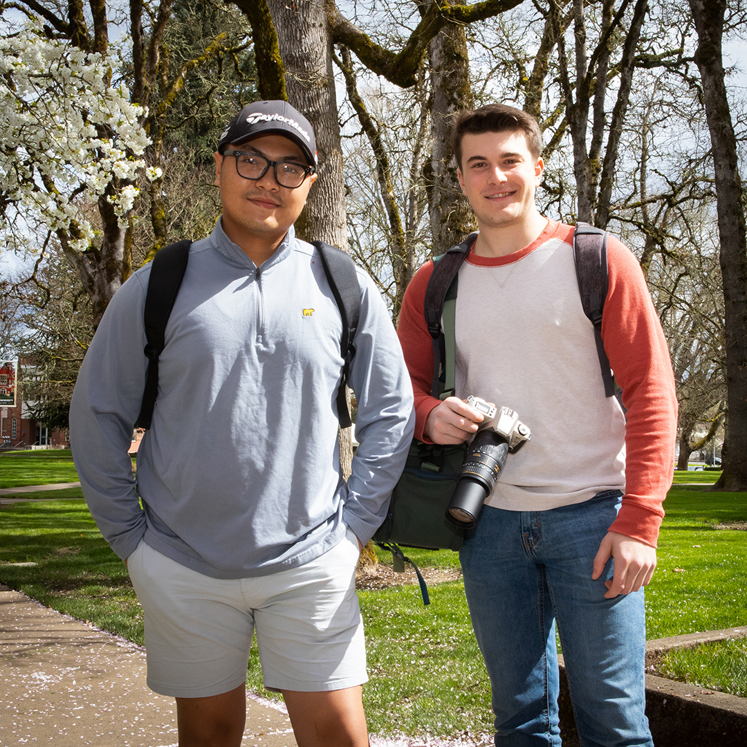 Pacific University students Garrick Vo '23 and Brice Sperl '23