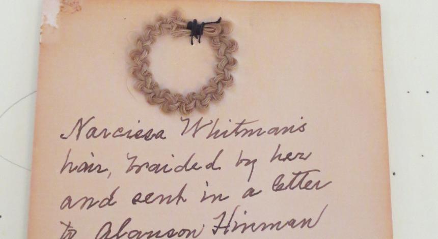 Letter and lock of Narcissa Whitman's hair