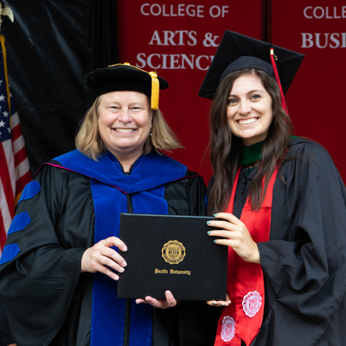 Brooke Majorado receives award at August commencement
