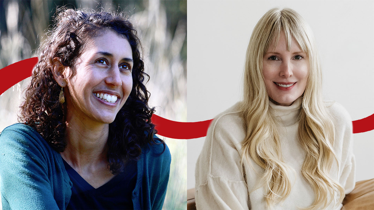 Side-by-side portraits of Pacific alumna Jaclyn Moyer MFA '13 and faculty member Kimberly King Parsons