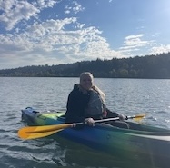 Anna Emerson in kayak