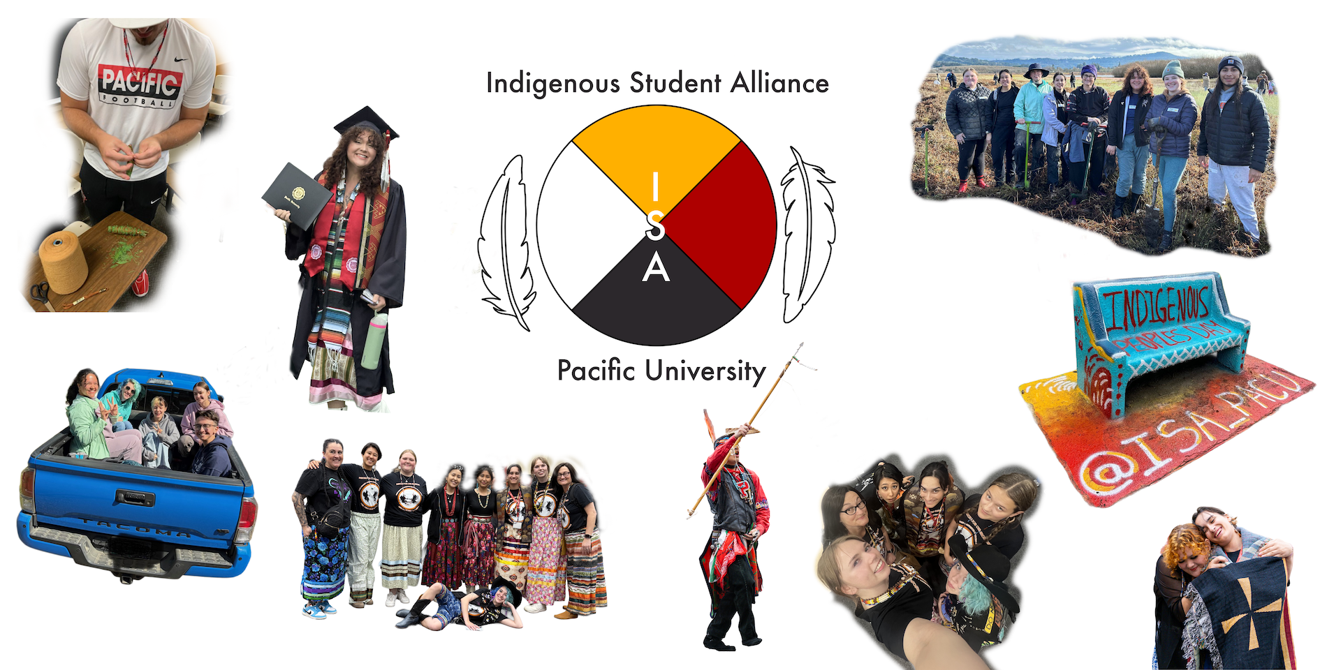 collage of ISA events and students with ISA logo