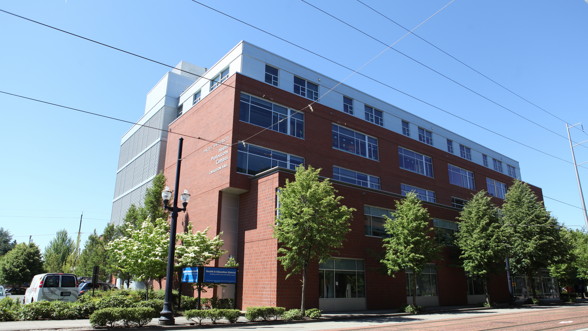 Exterior of Creighton Hall on the Pacific University Hillsboro Campus