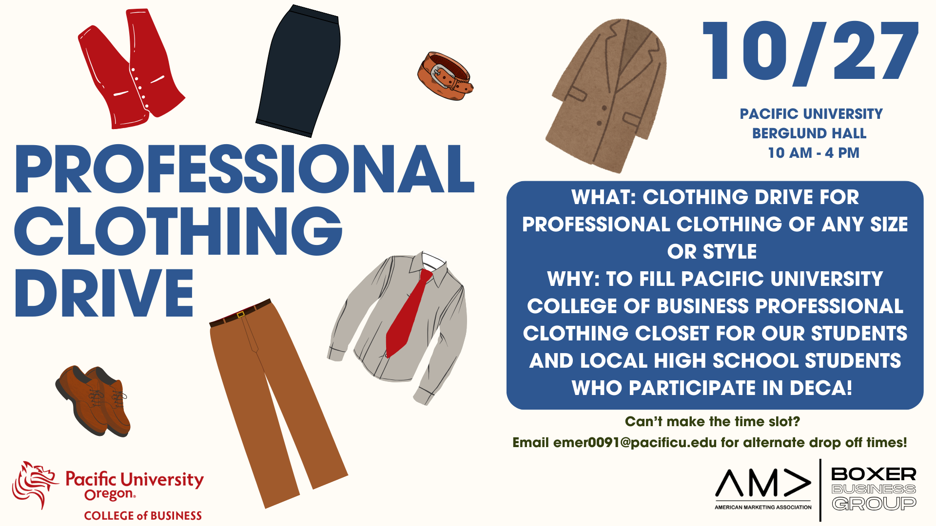 Professional Clothing Drive Flier