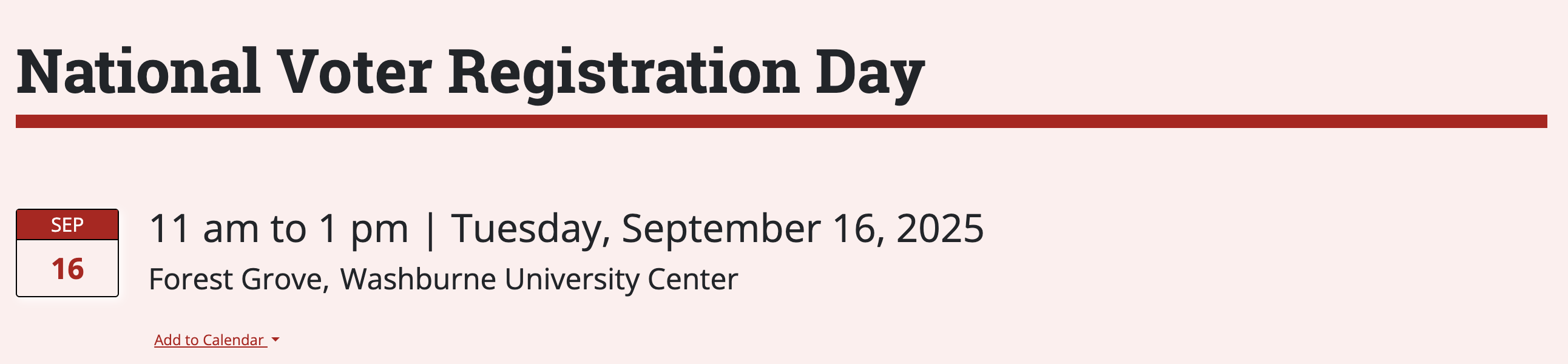 Link to calendar invitation