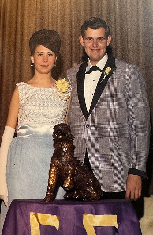Judy and Bruce Bishop with Boxer in 1968.