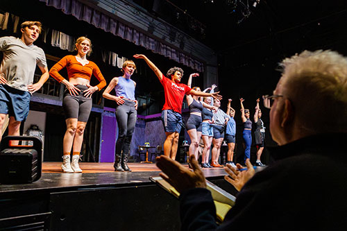 Cabaret Rehearal Inside Tom Miles Theatre