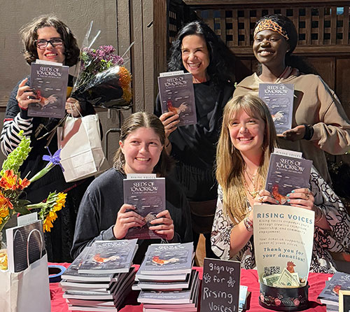 Nancy Miller Gomez and five other women at a book launch party.