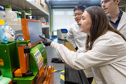 Pharmacy Students Caitlin Tamblyn, Joseph Dang and Lucas Daut