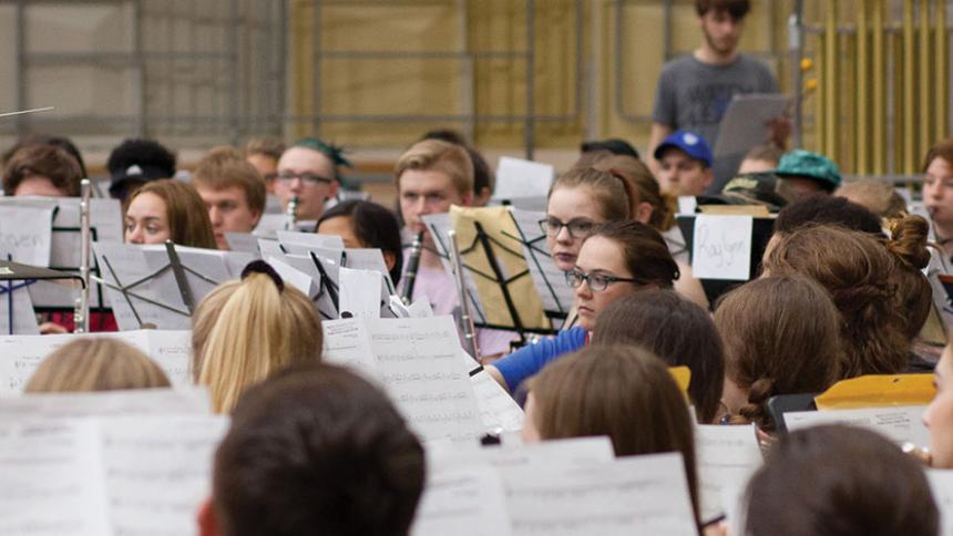 Dr. Burch-Pesses Conducting students