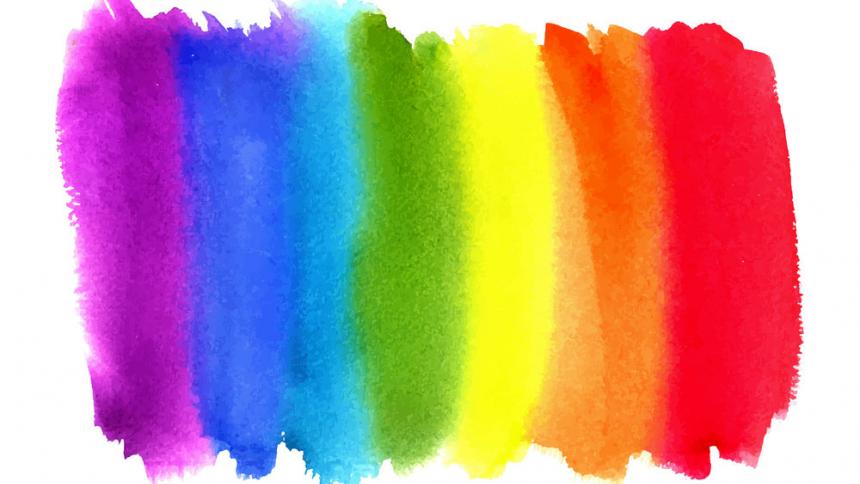 Rainbow watercolor