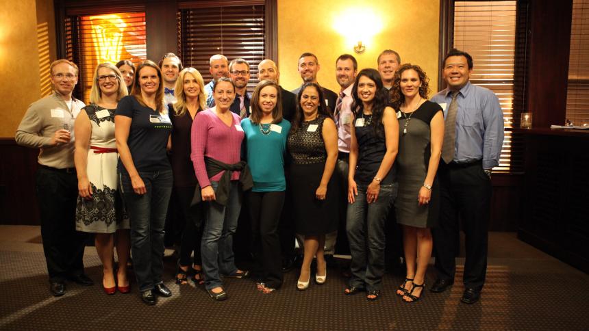 Photo of the College of Optometry Class of 2004 at a reunion in 2014