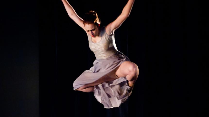 Dance student performing