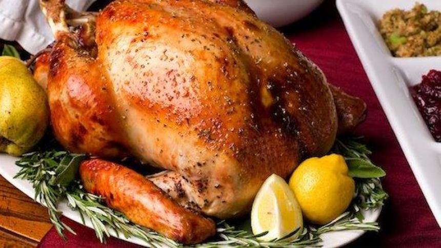 Thanksgiving turkey on a platter