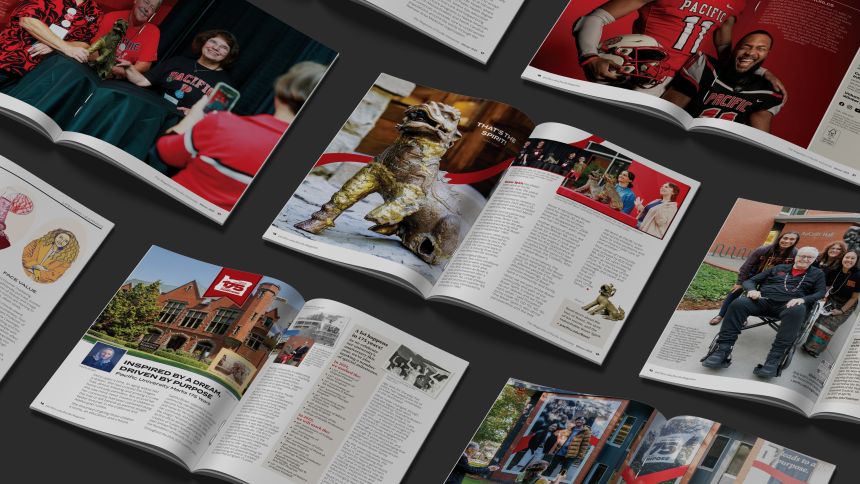 A collection of pages of Pacific magazine