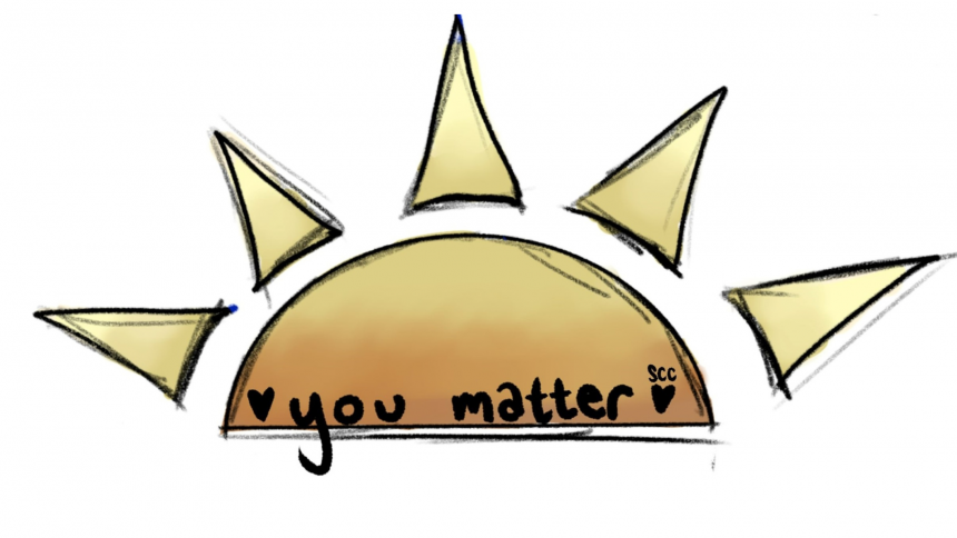 Rising sun with words "you matter"