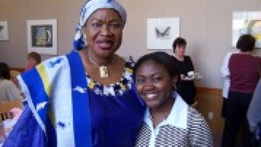 Comfort Ricketts with the First Lady of Liberia