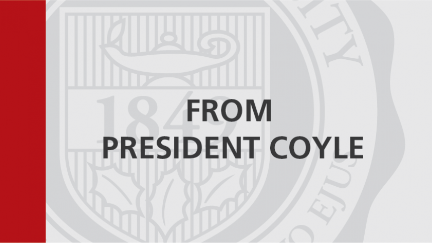 From President Coyle