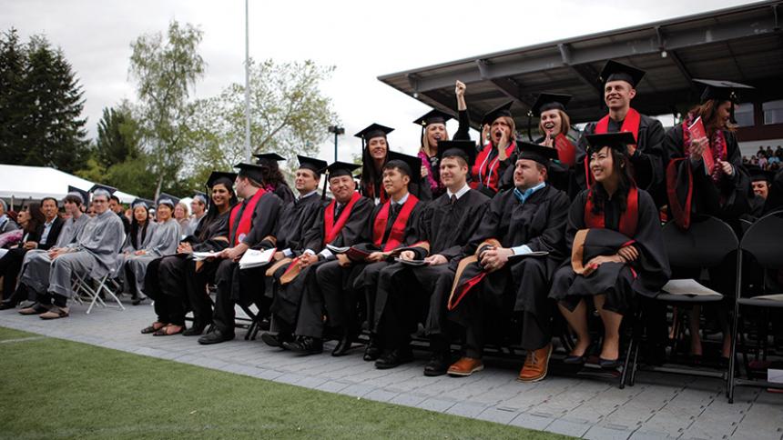 Business Students at Commencement