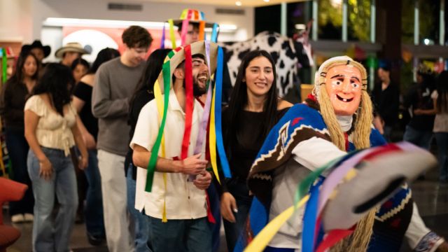 Pacific University students in a Day of the Dead celebration