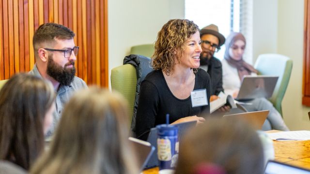 Pacific University doctoral students at a conference