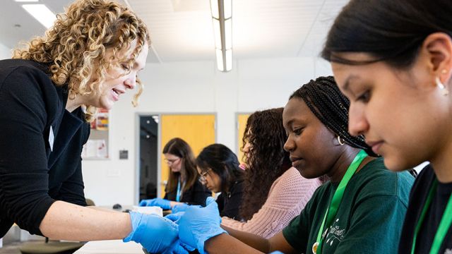 Students Dissecting Cow Eyeballs At Synapse Camp