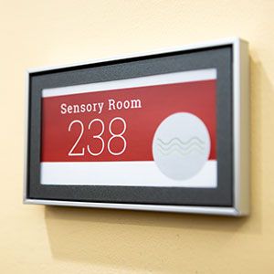Sign For Sensory Room On Pacific University's Forest Grove Campus