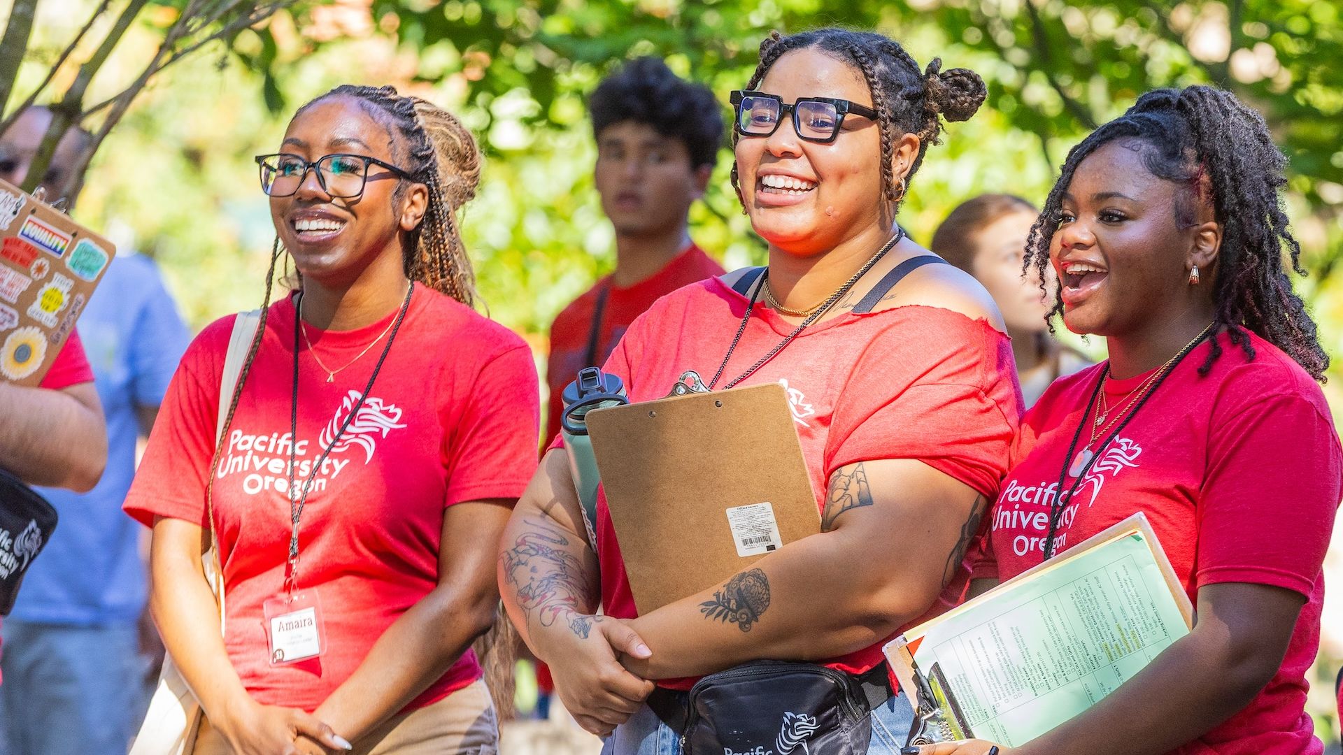 Pacific students at Orientation