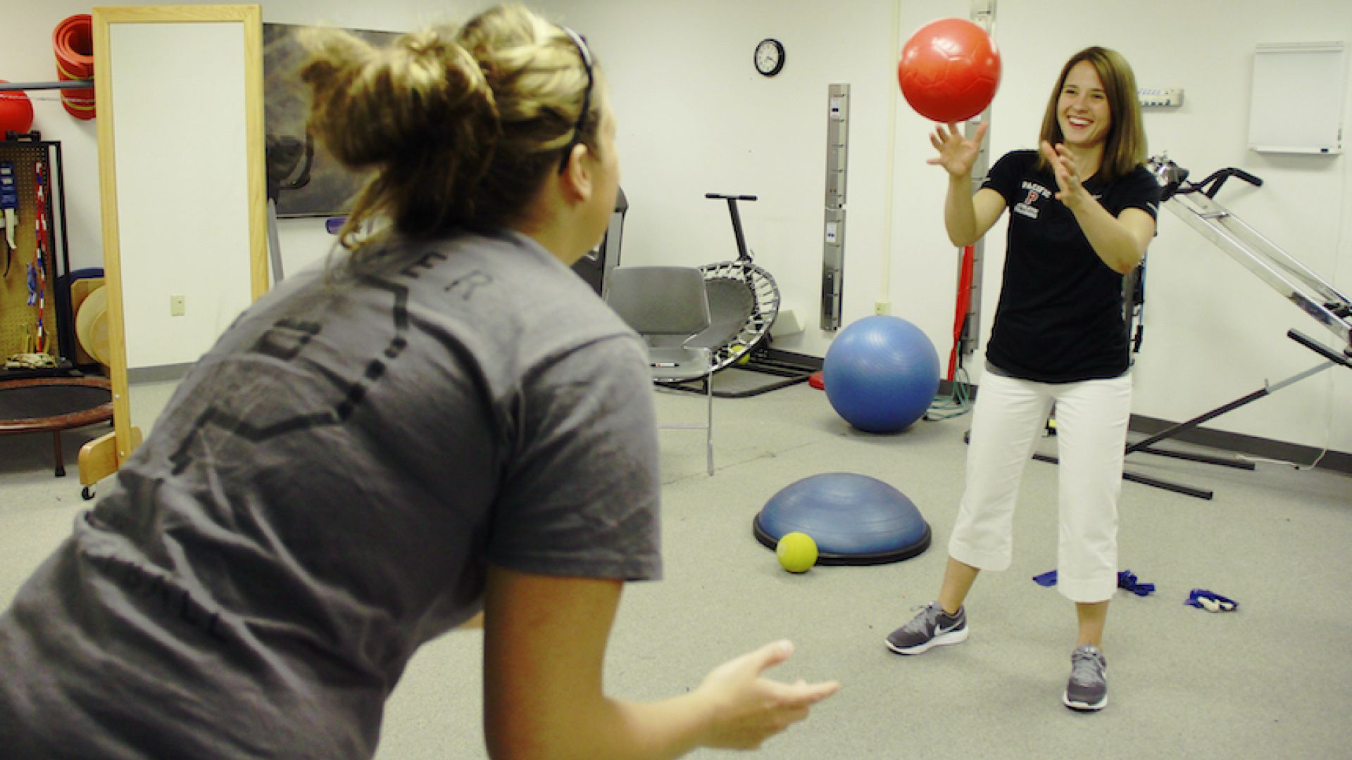 Pacific University students in an athletic training session