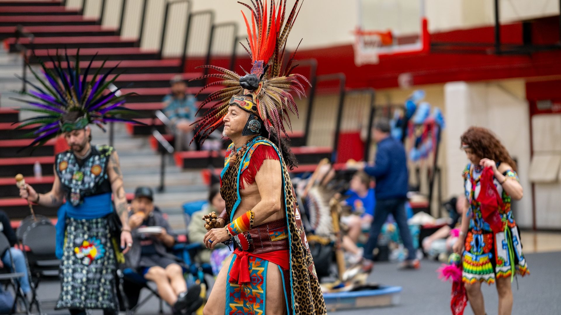 performer at Pacific University powwow