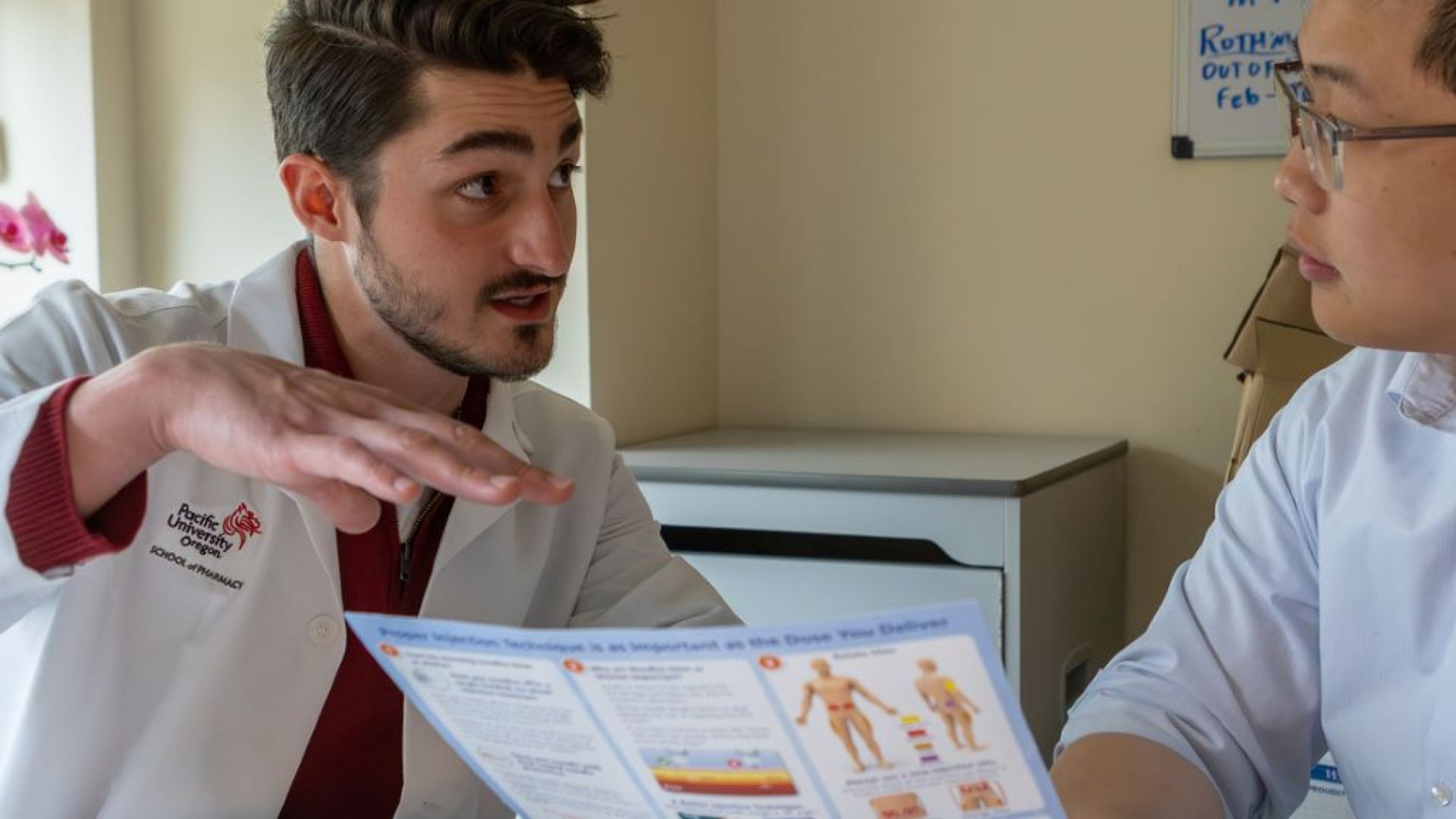 Pharmacy Student Explaining Information