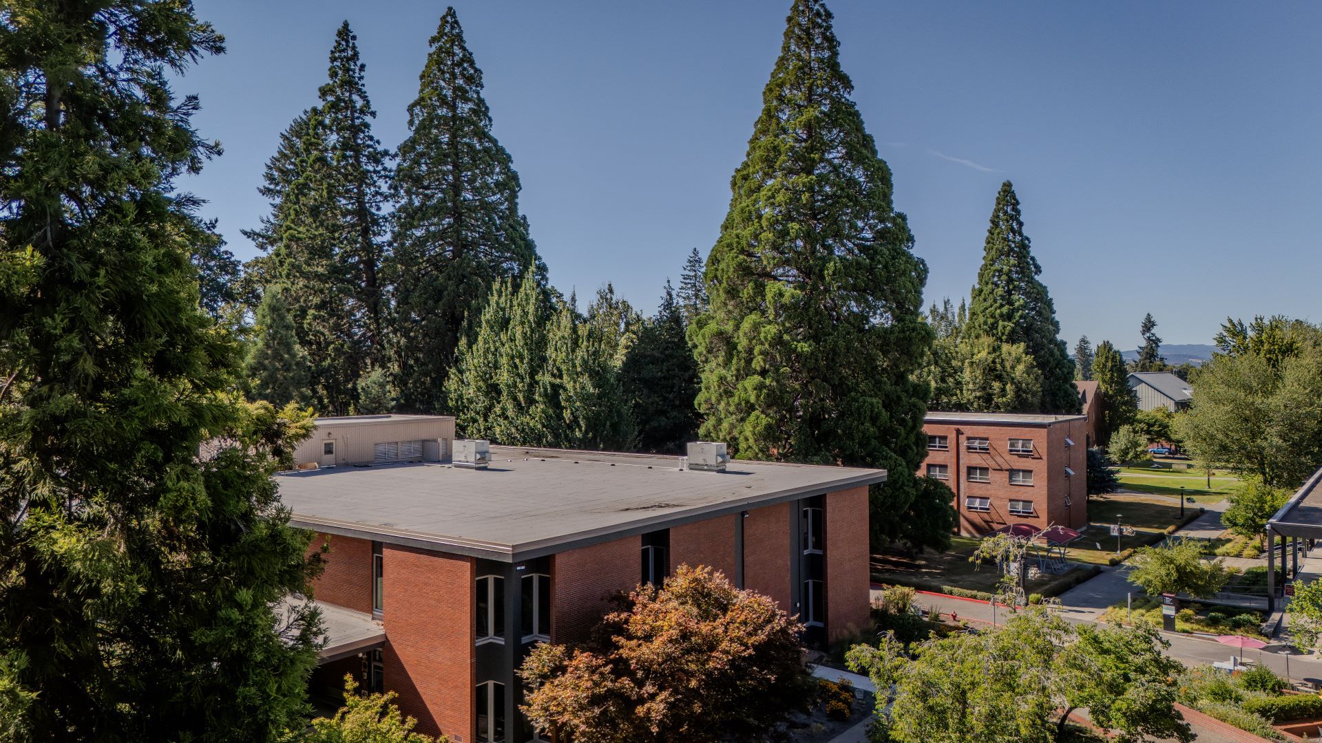 Aerial view of forest grove campus