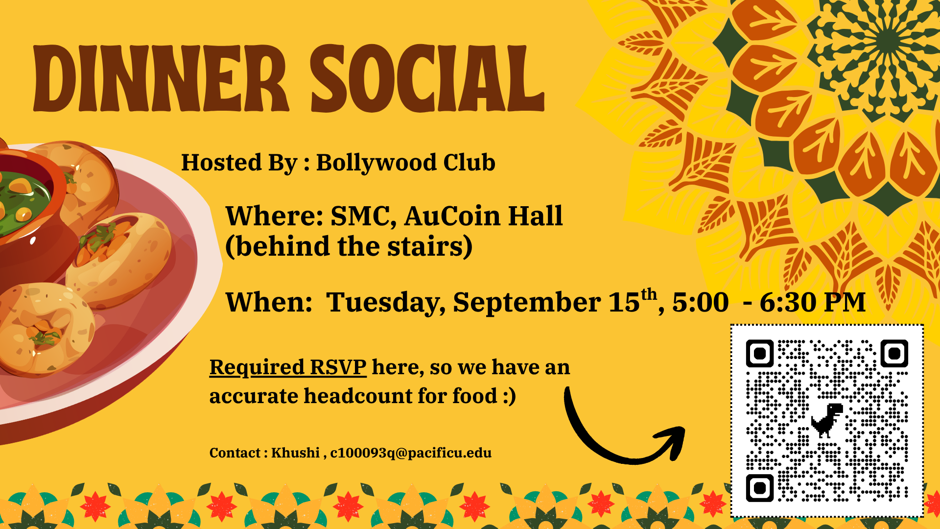 September 15th, 5:00 -6:30 PM , SMC, AuCoin Hall, RSVP Required