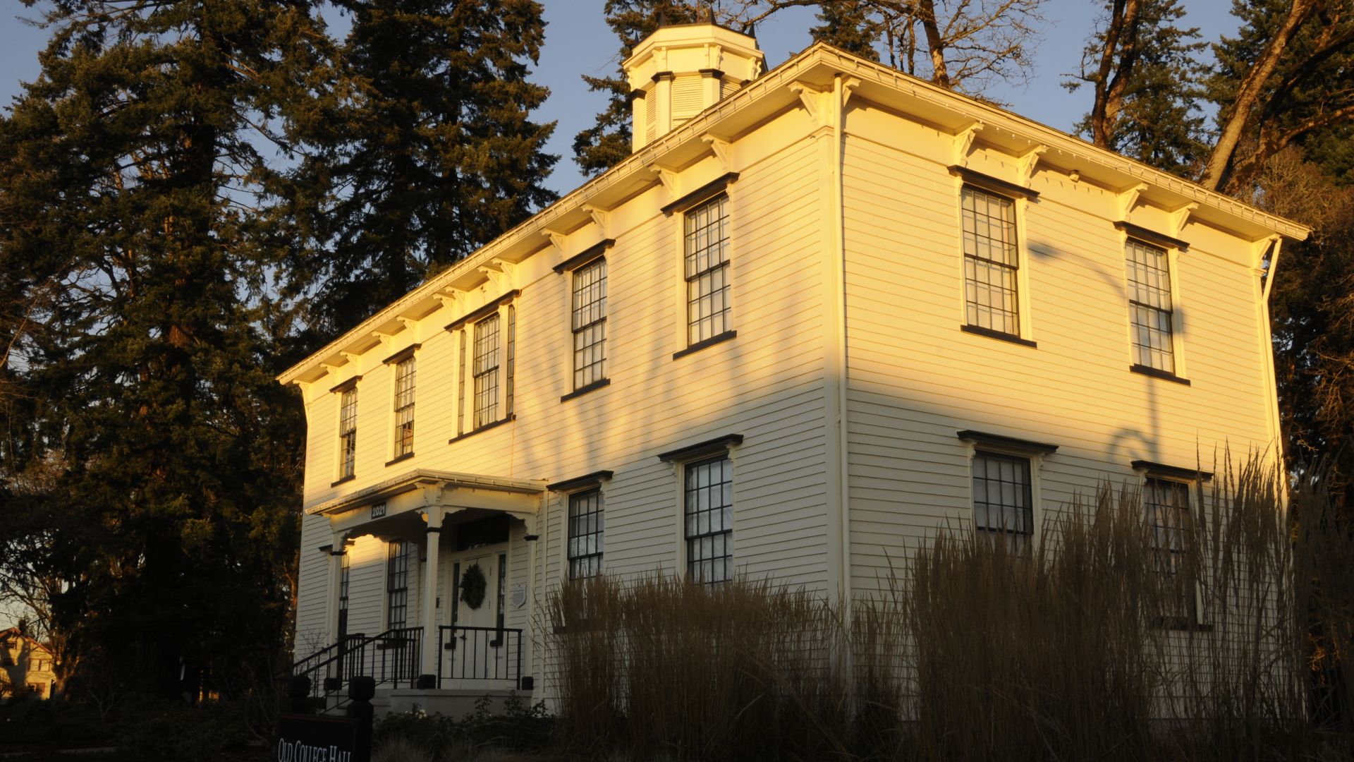 Old College Hall at sunset