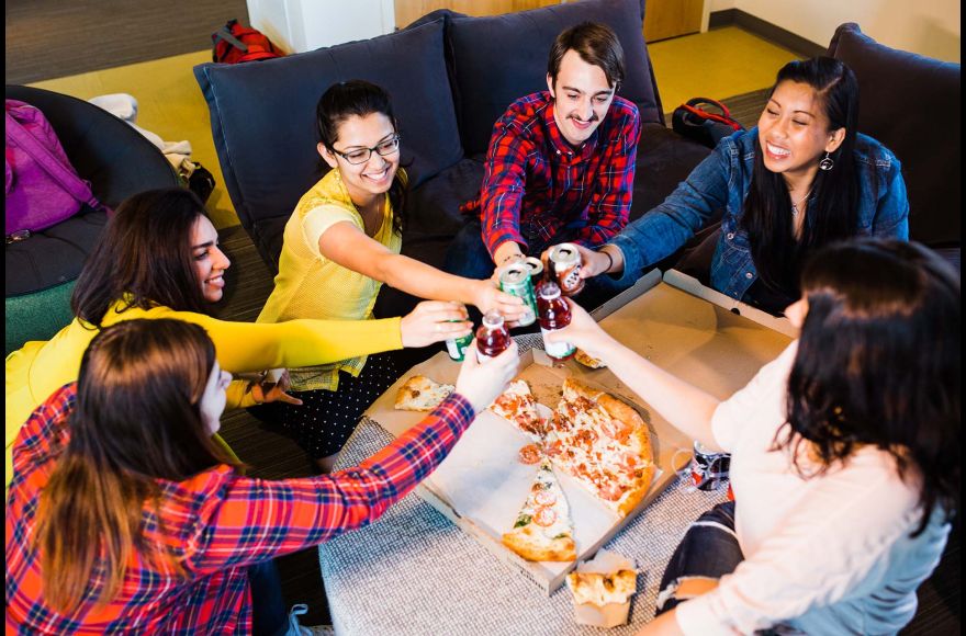 Student lounges offer a place to hang out and study
