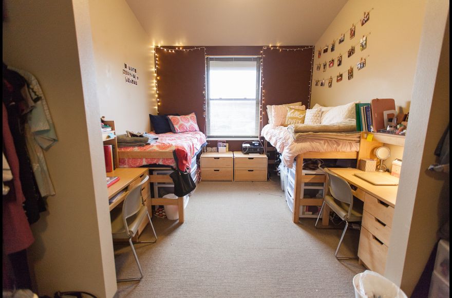 Community study lounges and kitchens are available on each floor